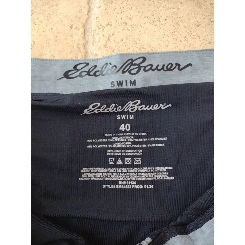Eddie Bauer Swim Trunks Men 40 Hybrid‎ Classic Style For All Activities UPF 50